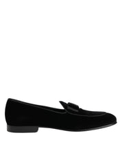 Dolce & Gabbana Black Velvet Loafers