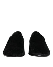 Dolce & Gabbana Black Velvet Loafers