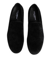 Dolce & Gabbana Black Velvet Loafers