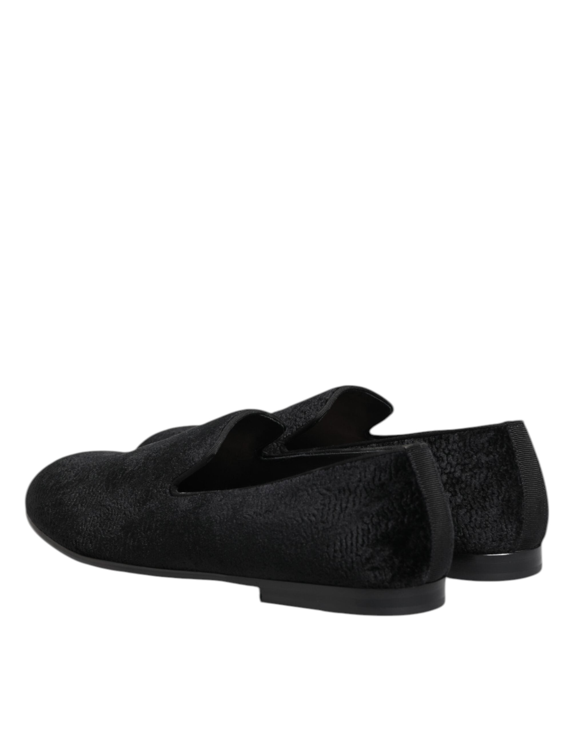 Dolce & Gabbana Black Velvet Loafers
