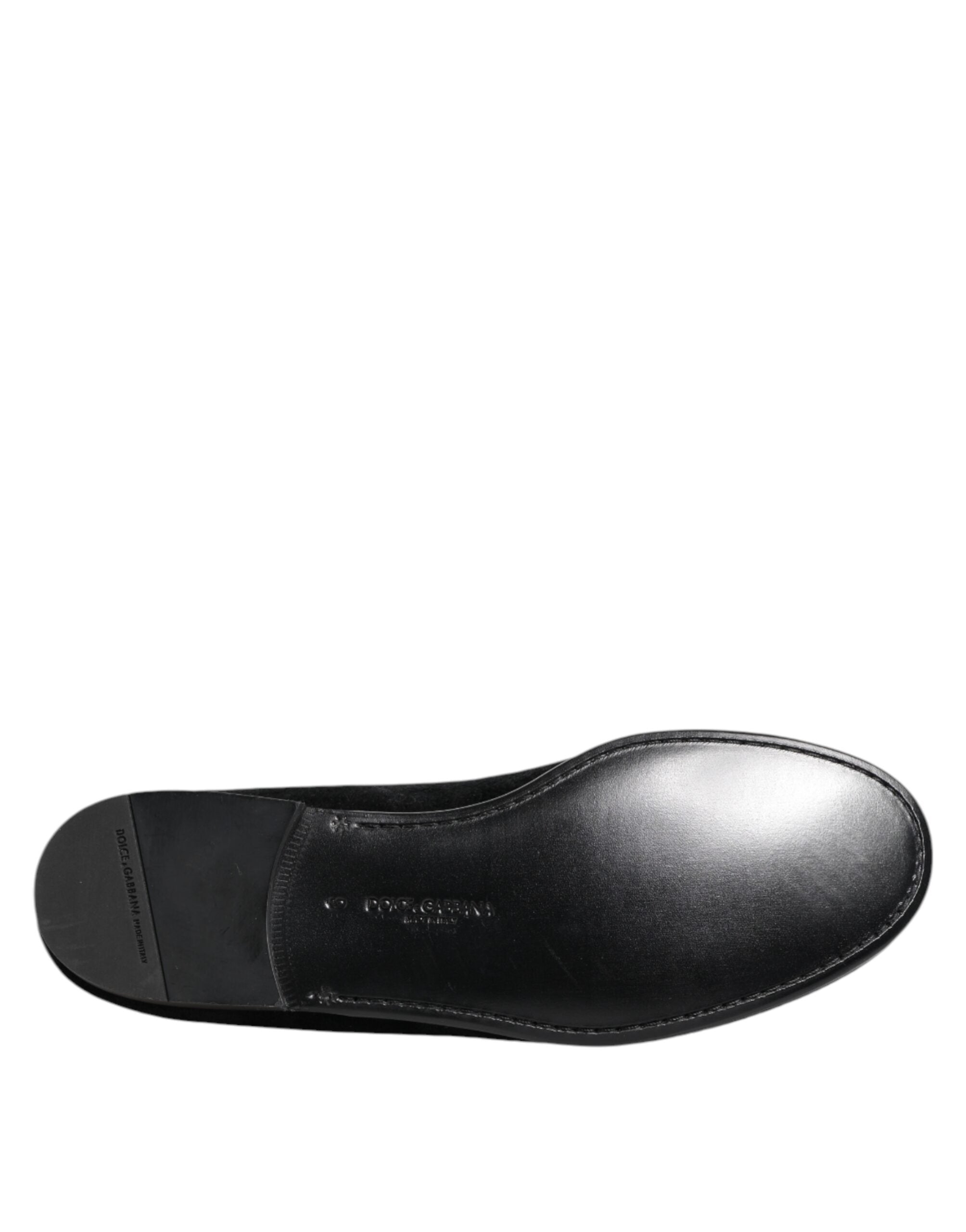 Dolce & Gabbana Black Velvet Loafers