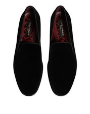 Dolce & Gabbana Black Velvet Loafers