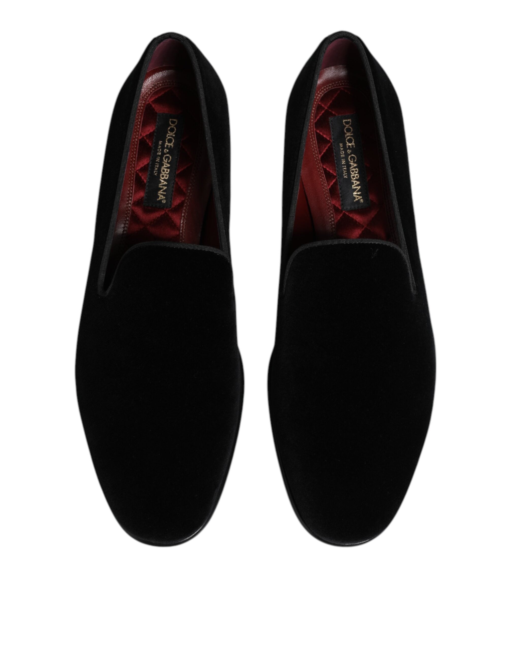 Dolce & Gabbana Black Velvet Loafers