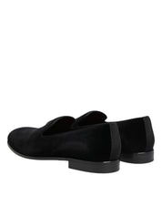 Dolce & Gabbana Black Velvet Loafers