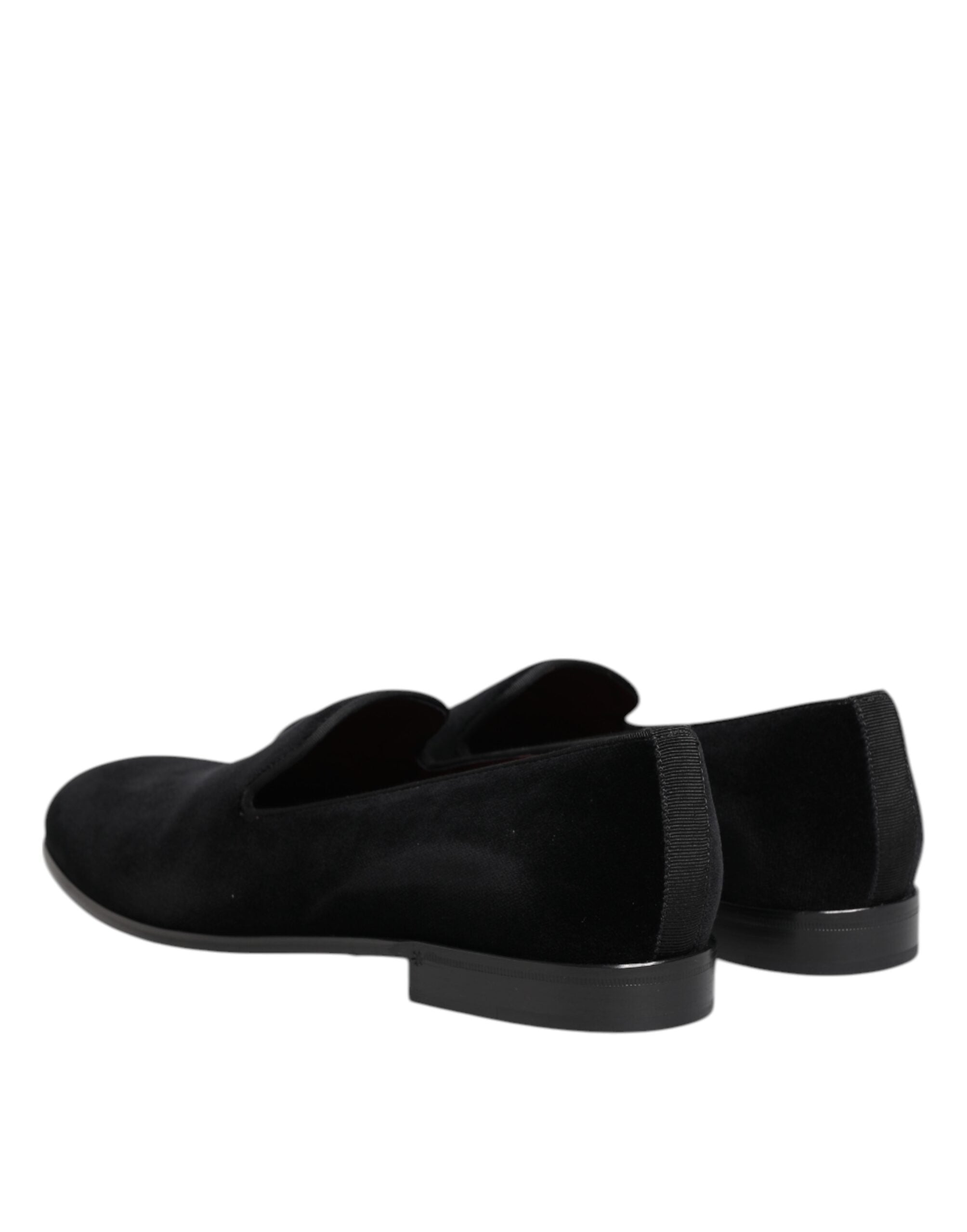 Dolce & Gabbana Black Velvet Loafers