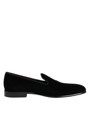 Dolce & Gabbana Black Velvet Loafers
