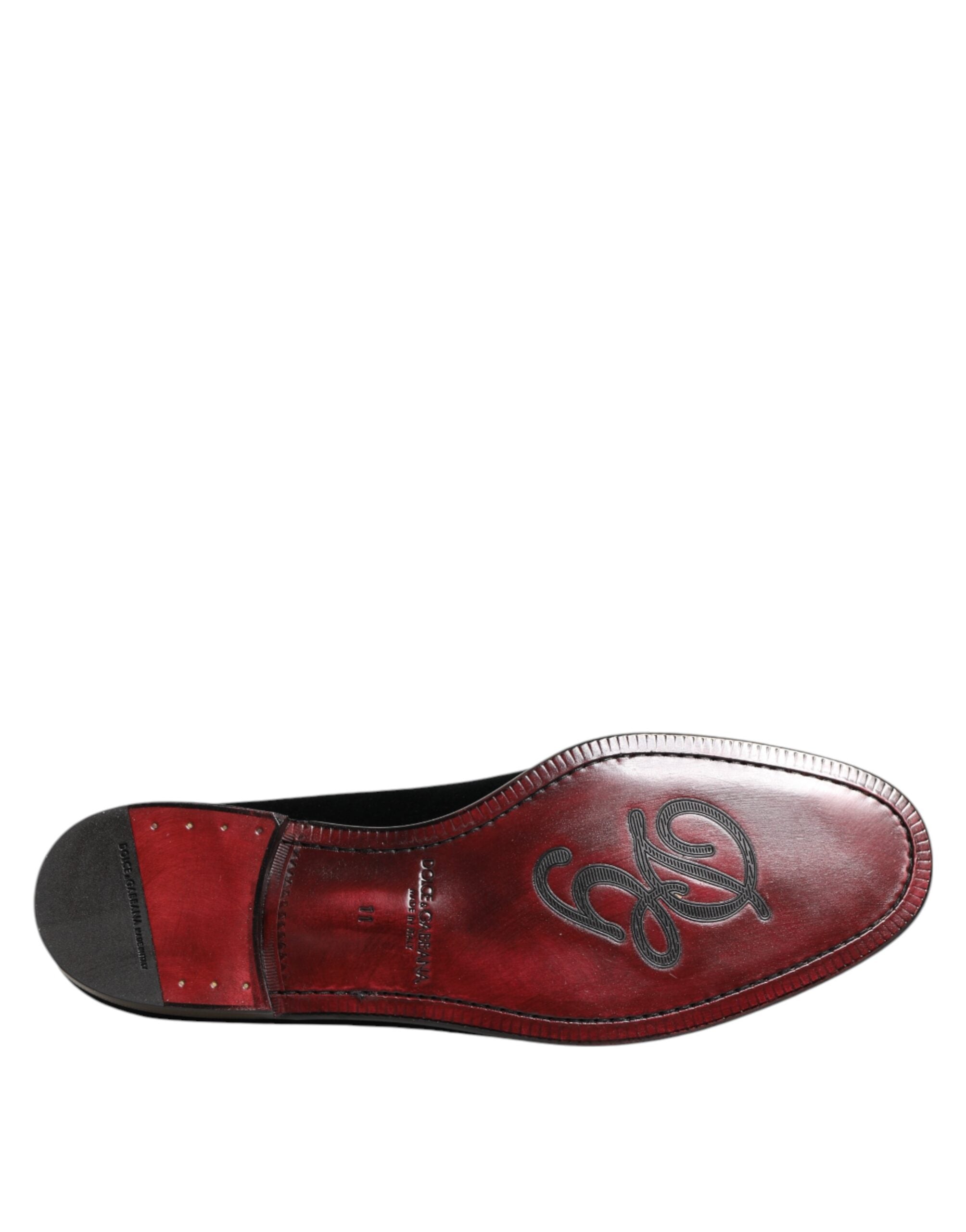 Dolce & Gabbana Black Velvet Loafers