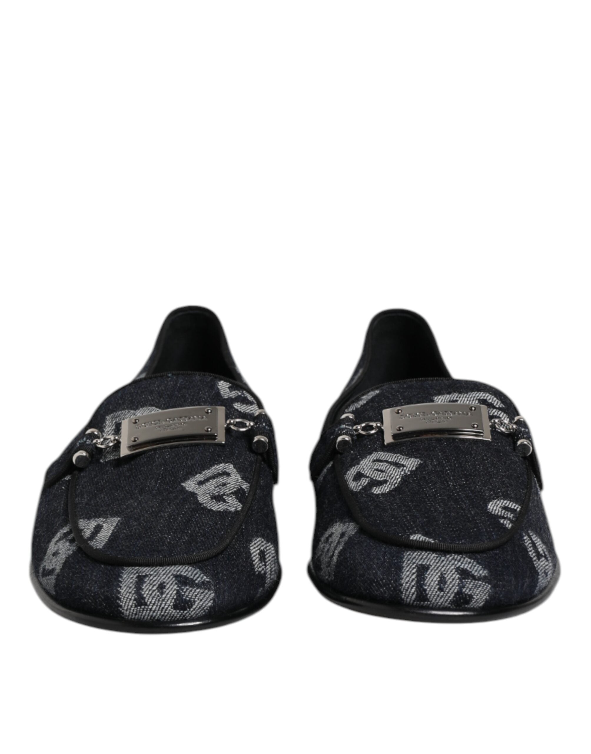 Dolce & Gabbana Blue Cotton Loafers