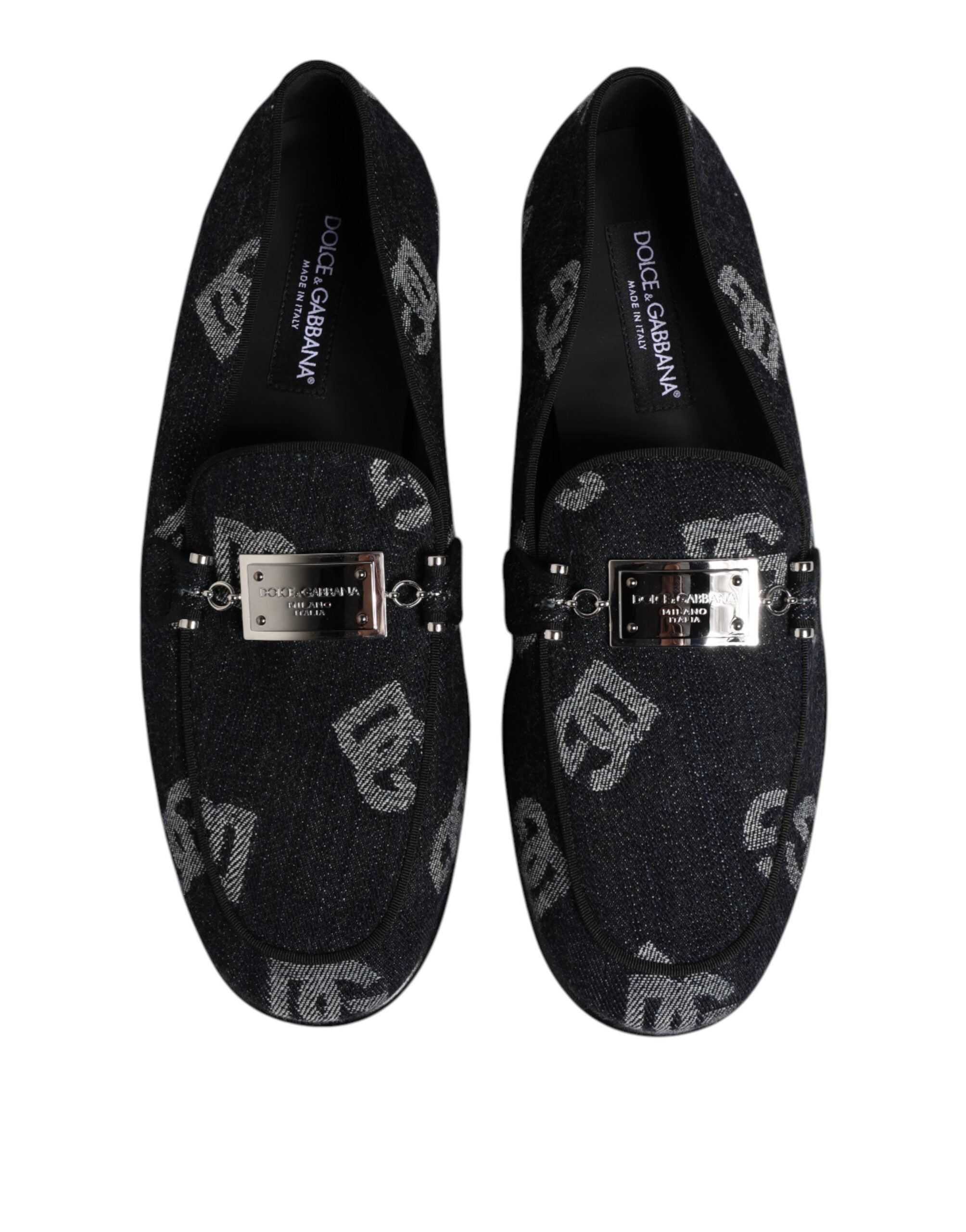 Dolce & Gabbana Blue Cotton Loafers
