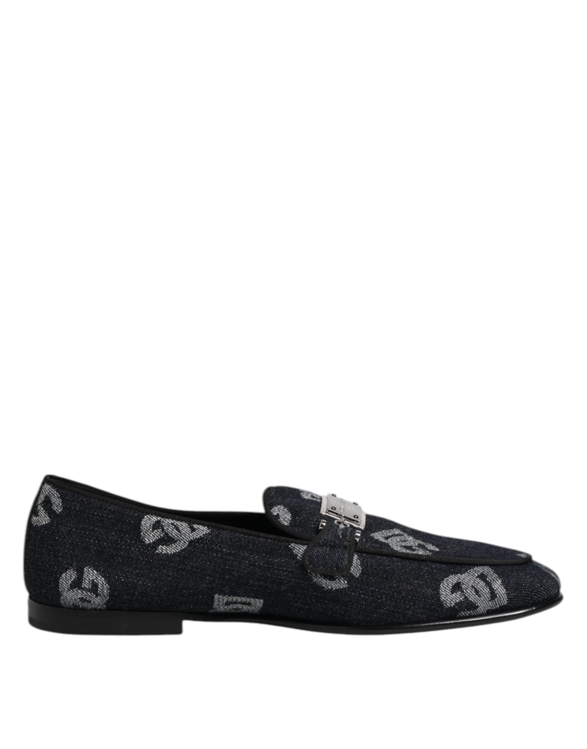 Dolce & Gabbana Blue Cotton Loafers