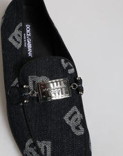 Dolce & Gabbana Blue Cotton Loafers
