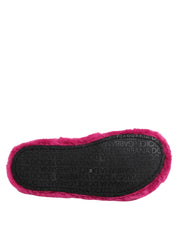 Dolce & Gabbana Pink Acrylic Faux Fur Slides Sandals