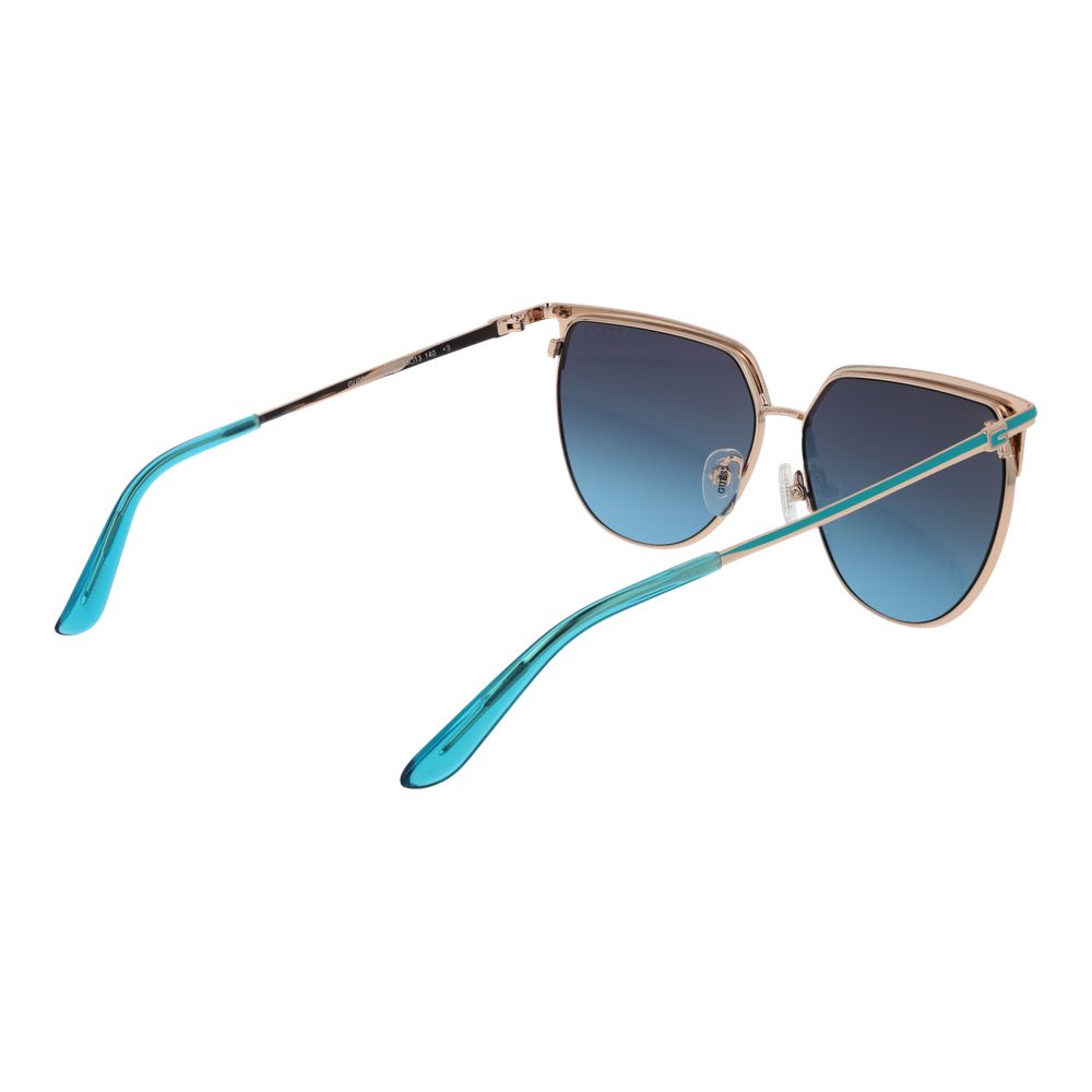 Guess Gold Metal Cat Eye Sunglasses