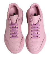 Dolce & Gabbana Pink Calfskin Low Top Sneakers
