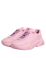 Dolce & Gabbana Pink Calfskin Low Top Sneakers