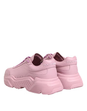 Dolce & Gabbana Pink Calfskin Low Top Sneakers