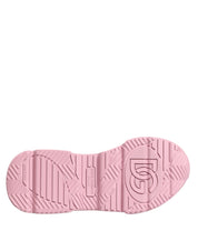 Dolce & Gabbana Pink Calfskin Low Top Sneakers