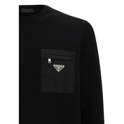 Black Fleece Wool Sweatshirt