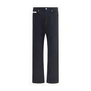 Black Cotton Casual Pants