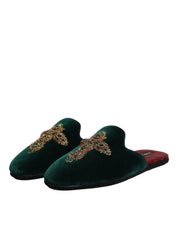 Dolce & Gabbana Green Velvet Slippers