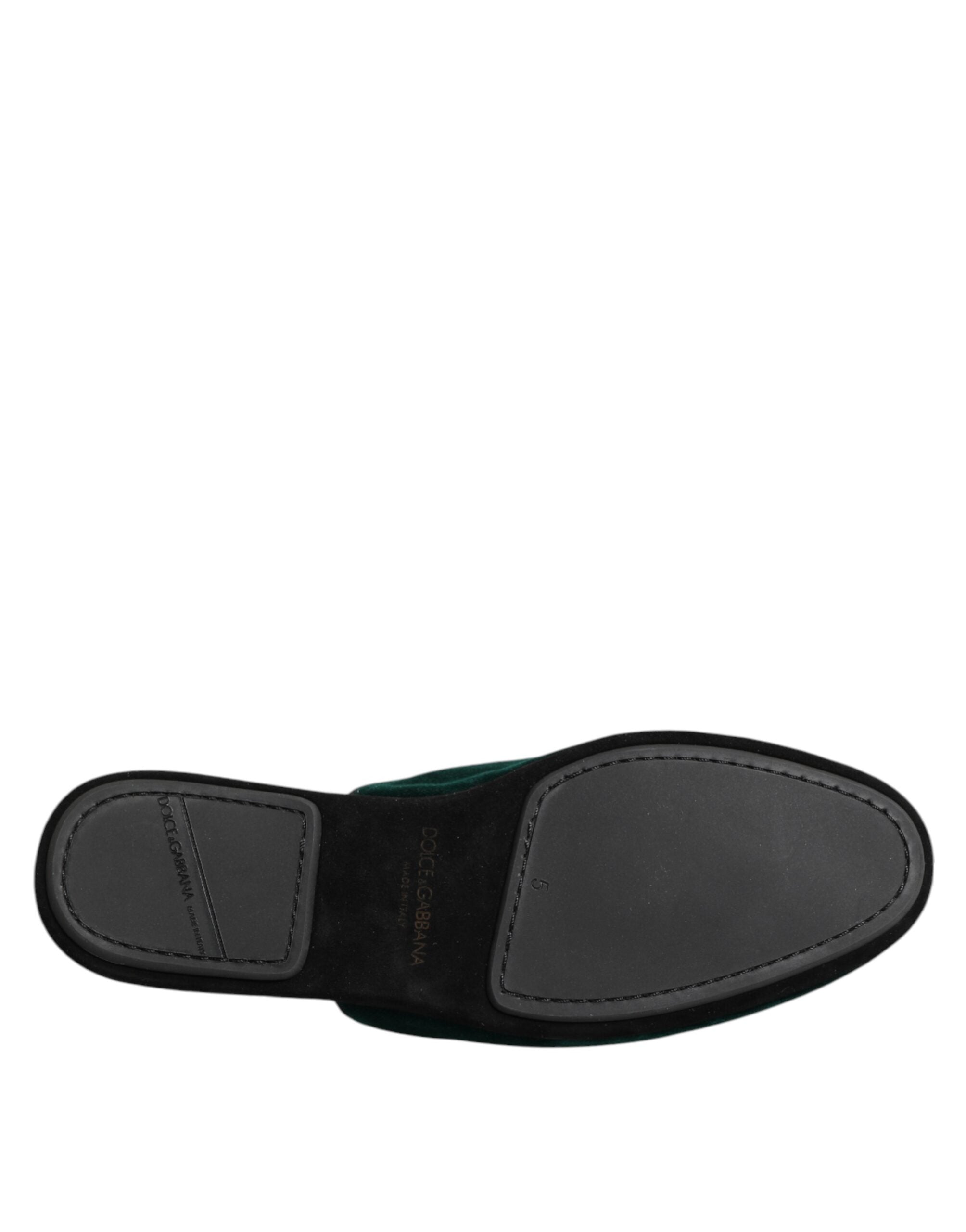 Dolce & Gabbana Green Velvet Slippers