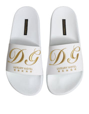 Dolce & Gabbana White Calfskin Slides