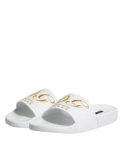 Dolce & Gabbana White Calfskin Slides