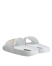 Dolce & Gabbana White Calfskin Slides