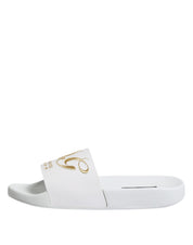 Dolce & Gabbana White Calfskin Slides