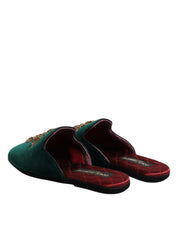 Dolce & Gabbana Green Velvet Slippers