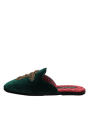 Dolce & Gabbana Green Velvet Slippers