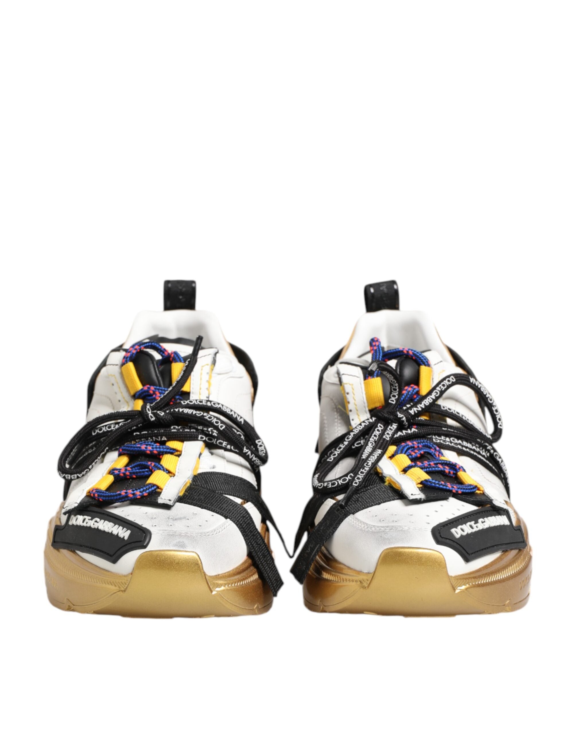 Dolce & Gabbana Multicolor Calfskin Low-Top Sneakers