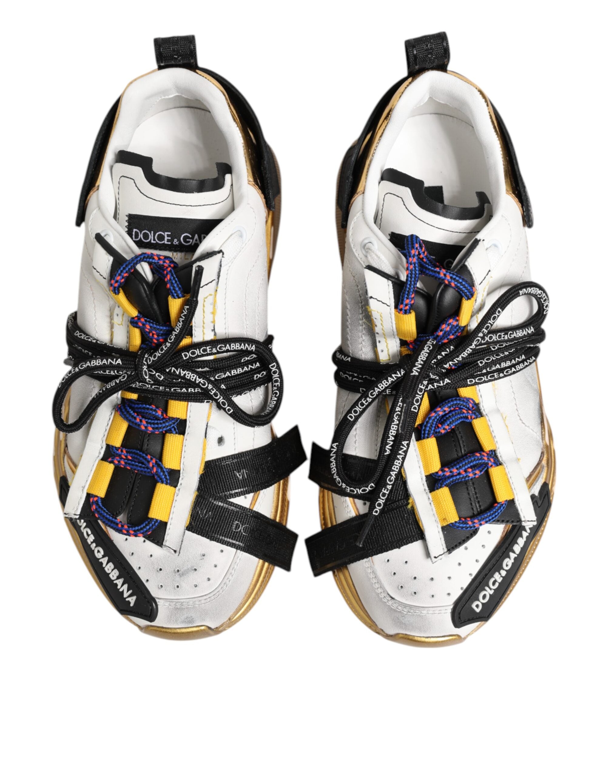 Dolce & Gabbana Multicolor Calfskin Low-Top Sneakers