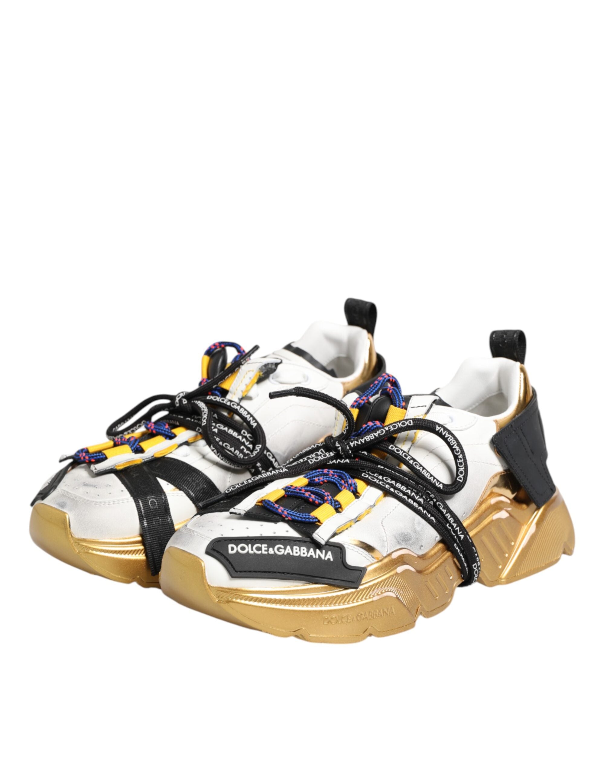 Dolce & Gabbana Multicolor Calfskin Low-Top Sneakers