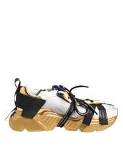 Dolce & Gabbana Multicolor Calfskin Low-Top Sneakers