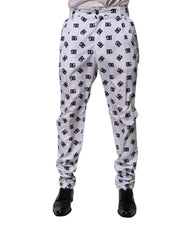 White Logo Cotton Skinny Denim Trouser Pants