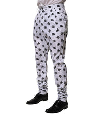 White Logo Cotton Skinny Denim Trouser Pants