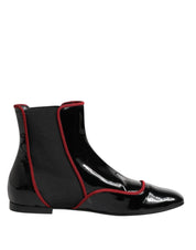 Black Jackie Buttoned Chelsea Boots Shoes