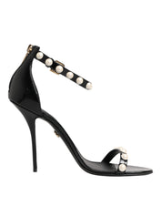 Black KEIRA Pearl Embellished Sandals Shoes