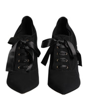 Dolce & Gabbana Black Viscose Stiletto Heels Pumps
