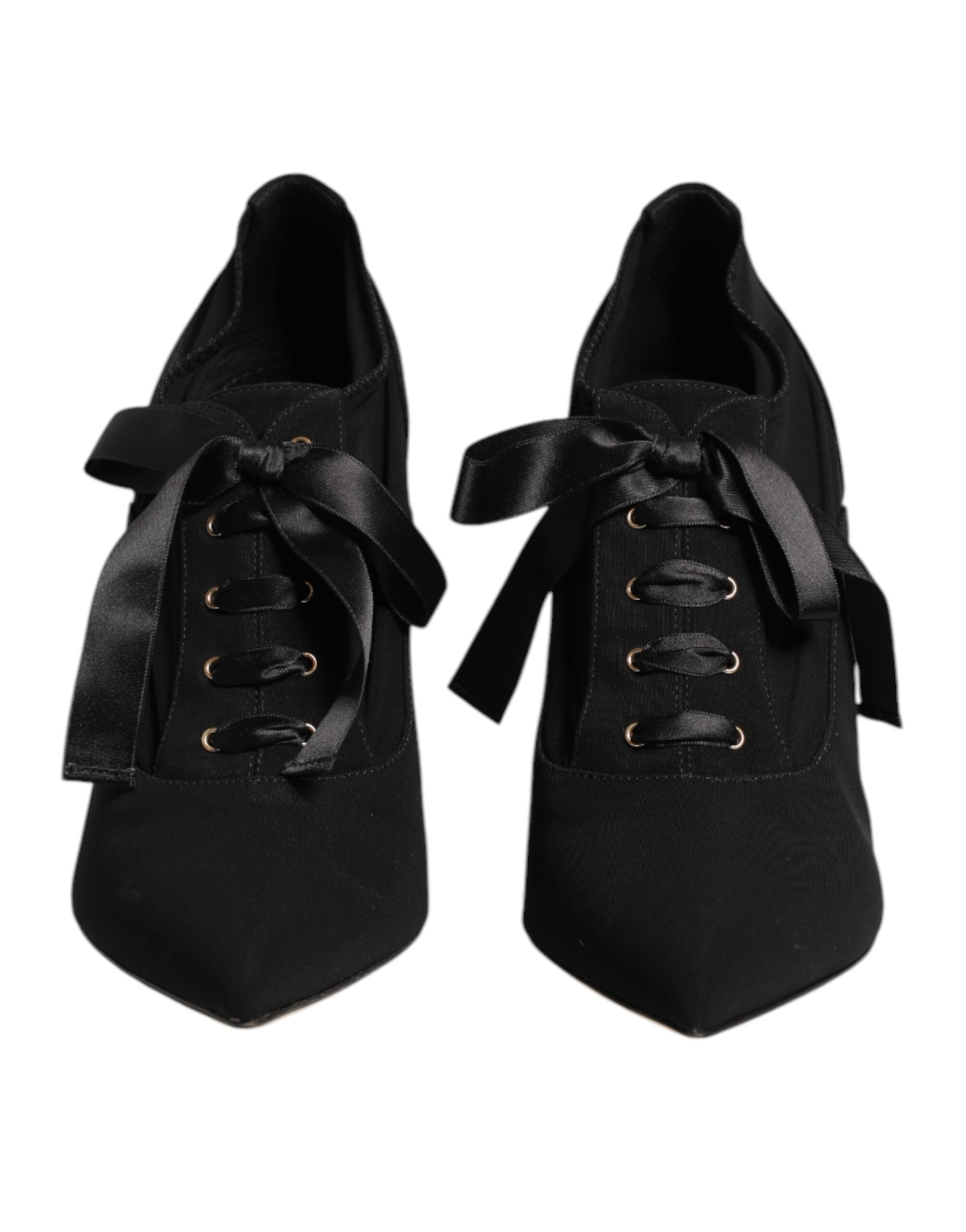 Dolce & Gabbana Black Viscose Stiletto Heels Pumps