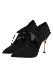 Dolce & Gabbana Black Viscose Stiletto Heels Pumps