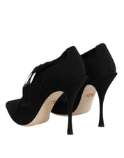Dolce & Gabbana Black Viscose Stiletto Heels Pumps