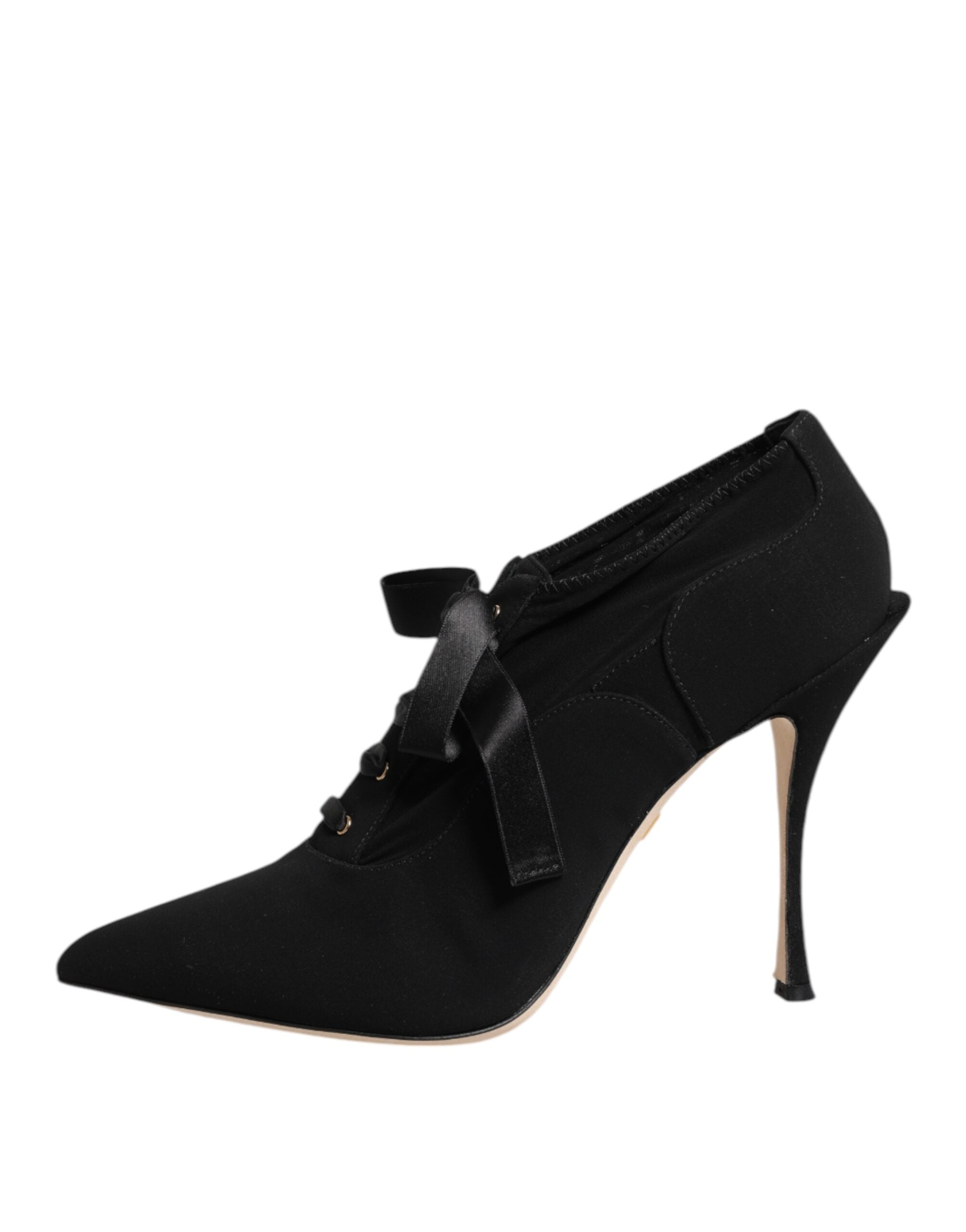 Dolce & Gabbana Black Viscose Stiletto Heels Pumps