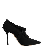 Dolce & Gabbana Black Viscose Stiletto Heels Pumps