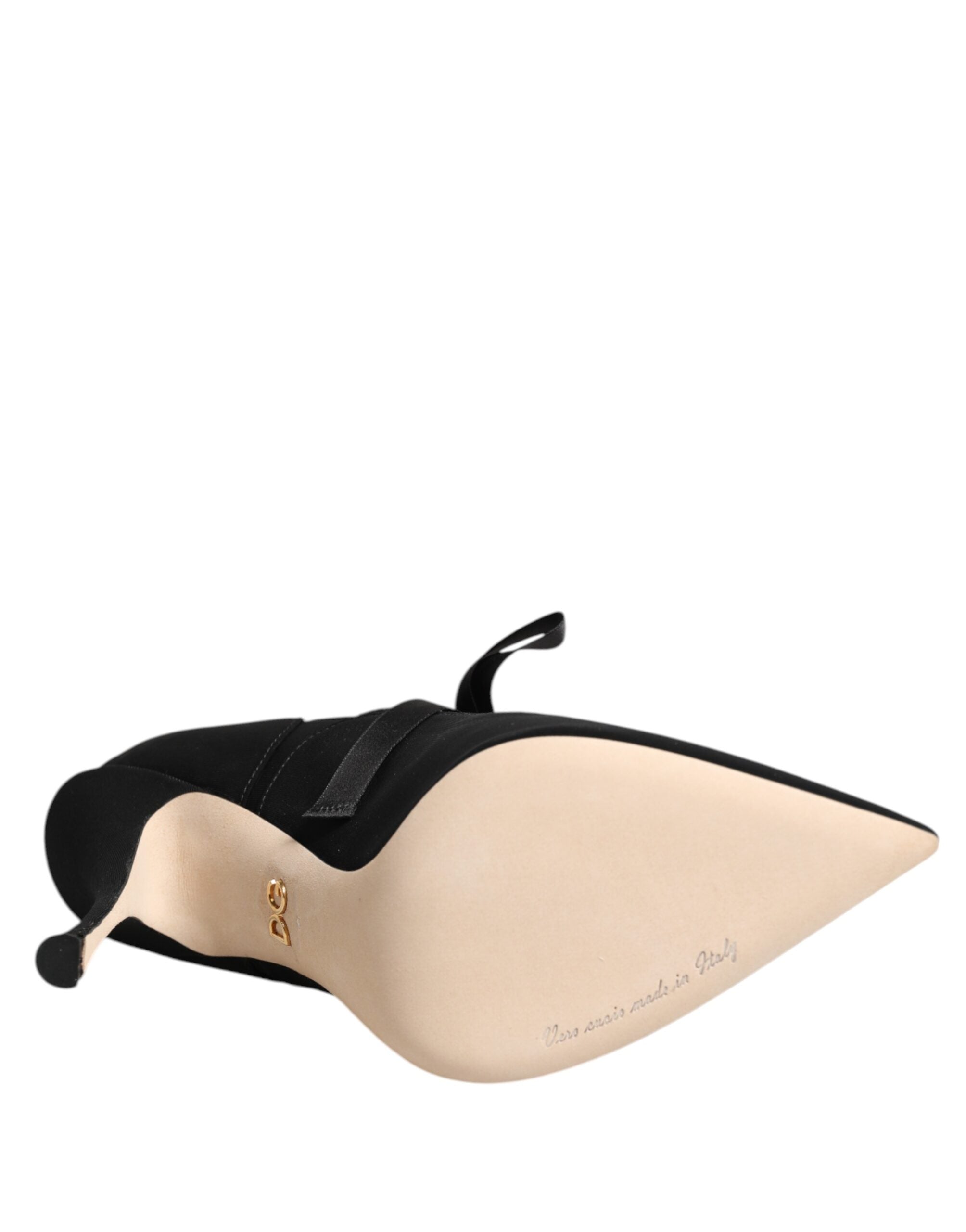 Dolce & Gabbana Black Viscose Stiletto Heels Pumps
