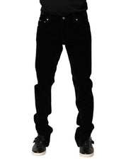 Black Cotton Men Dress Formal Trouser Pants