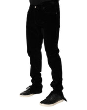Black Cotton Men Dress Formal Trouser Pants