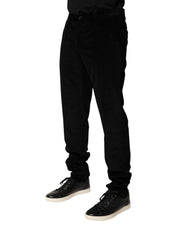 Black Cotton Men Dress Formal Trouser Pants