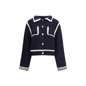 Cardigan with contrasting profiles